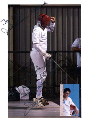 Vancouver Chiropractor at Aquarius Chiropractic 12 Olympic fencer in action. Aquarius Chiropractic treats fencers.