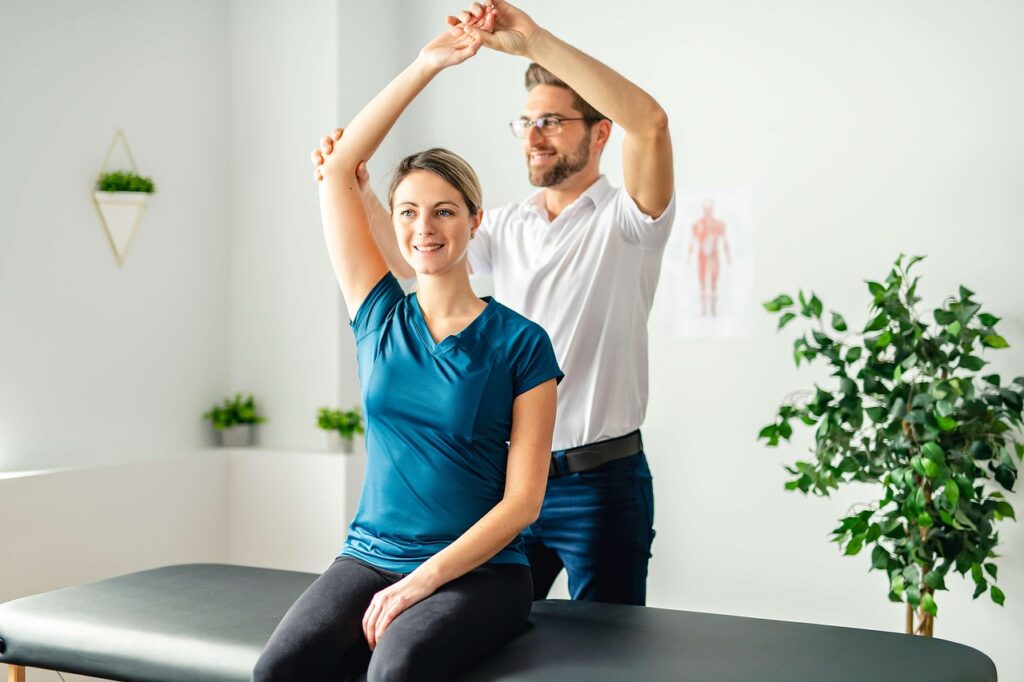 Mobile chiropractic, doctor, chiropractor, woman, people, hospital